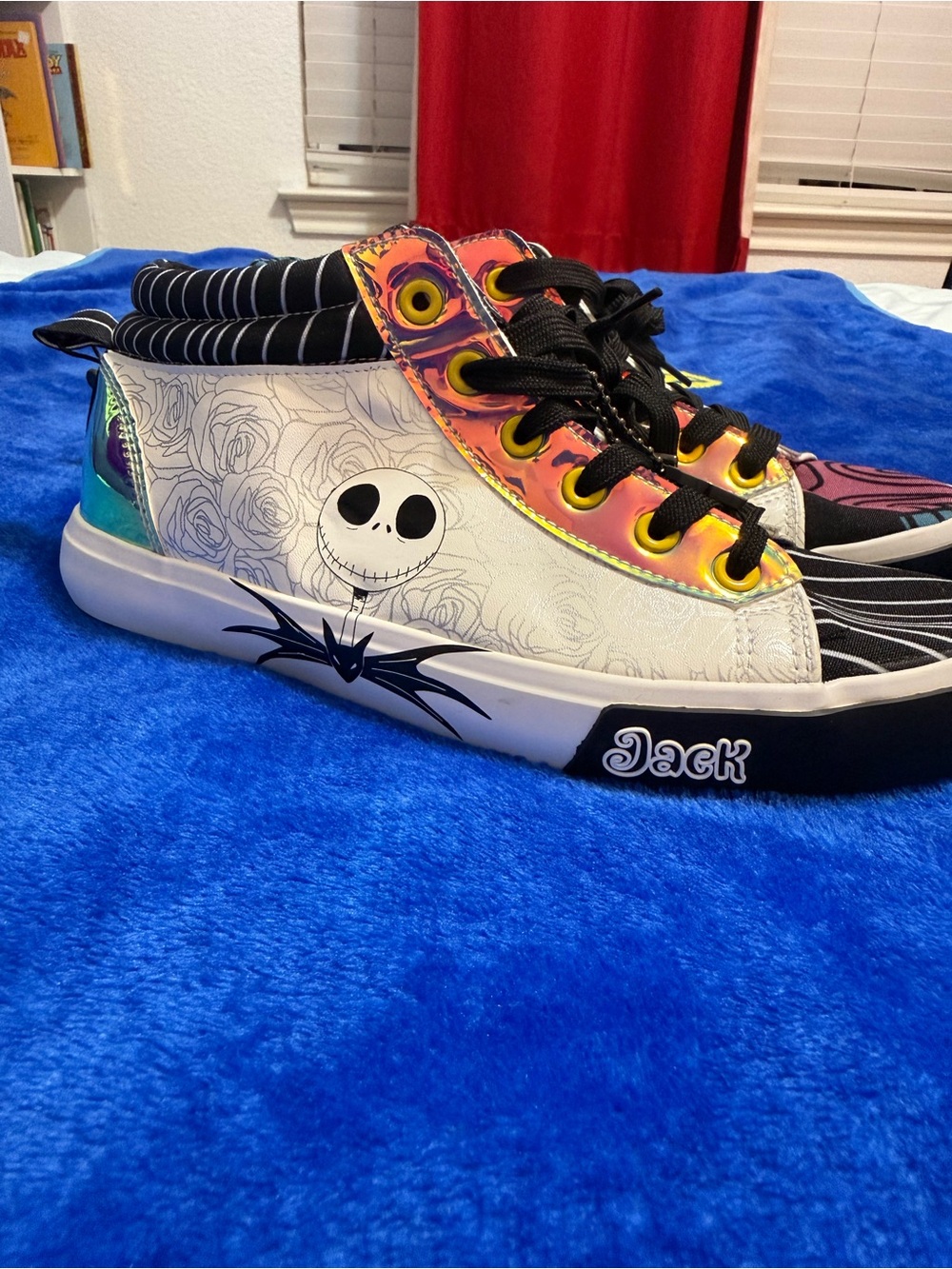 The Nightmare Character adult  High-Top Sneakers in White & Black